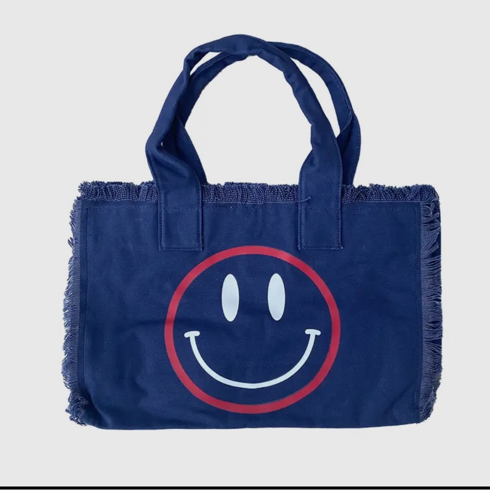 Smile Face Canvas Tote